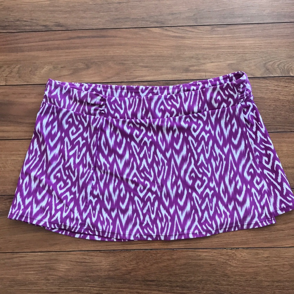 Cabana Beach Purple Swim Skirt